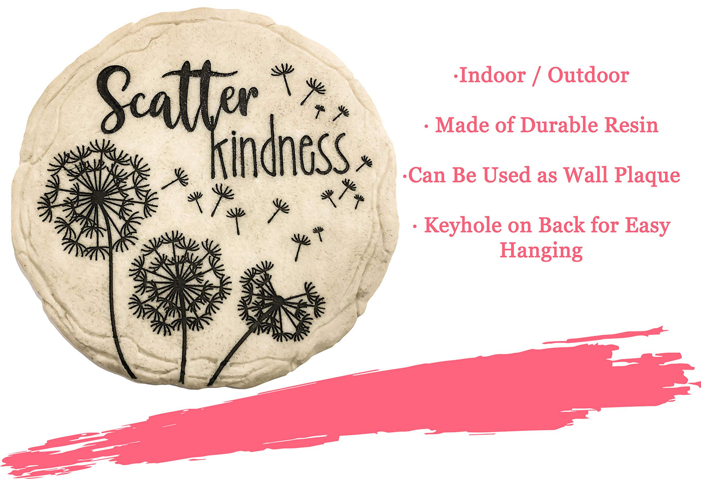 Spoontiques - Garden Décor - Scatter Kindness Stepping Stone - Decorative Stone for Garden