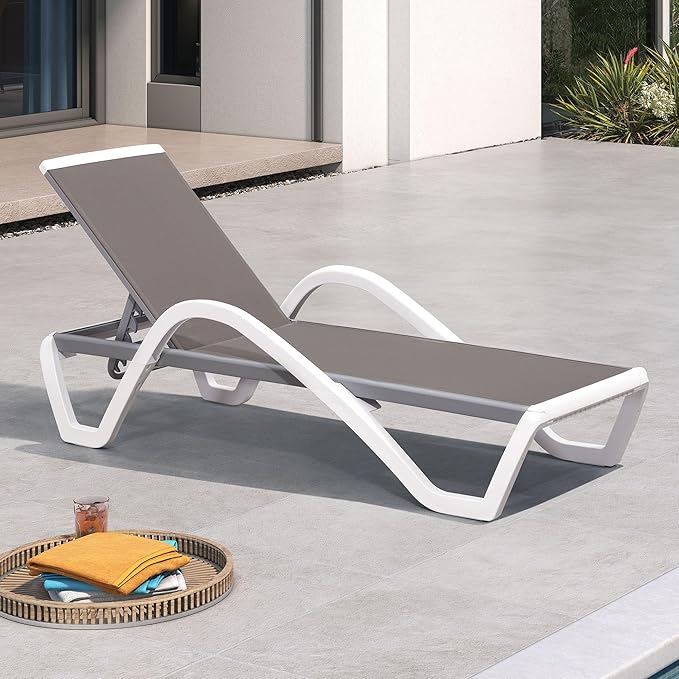 PURPLE LEAF Patio Chaise Lounge Chair