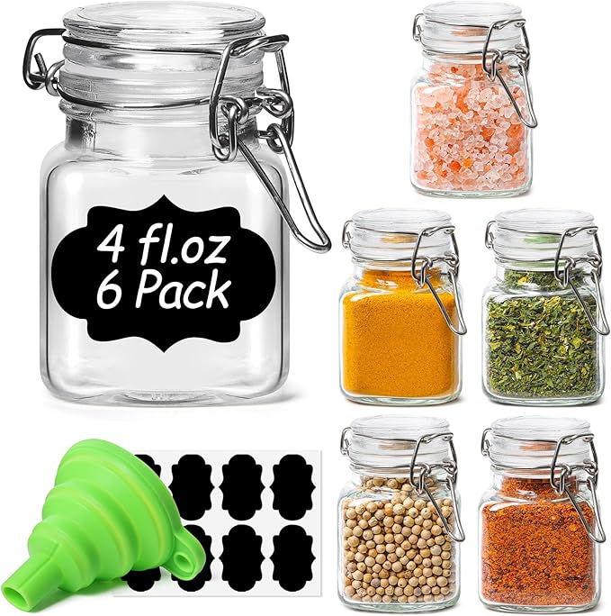 ComSaf 4 oz Glass Jars with Lid, Spice Jars, Small Mason Jar, Canning Jar