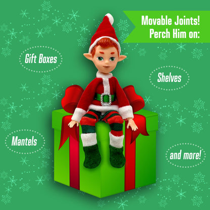 The Original Elf Christmas Dolls, Mini 5.5" Christmas Elf Doll, Toy for Kids or Décor, Toy Elf Dolls, Poseable Little Shelf Sitters with Dangling Legs