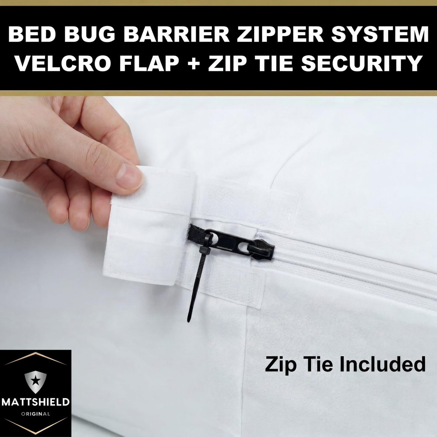 MATTSHIELD Ultimate 3-Piece Kit - Bed Bug-Proof Mattress Cover Full Size 100% Cotton Top + 2 Pillow Protectors with Zipper - 6 Sided Waterproof Encasement, Total Defense Kit