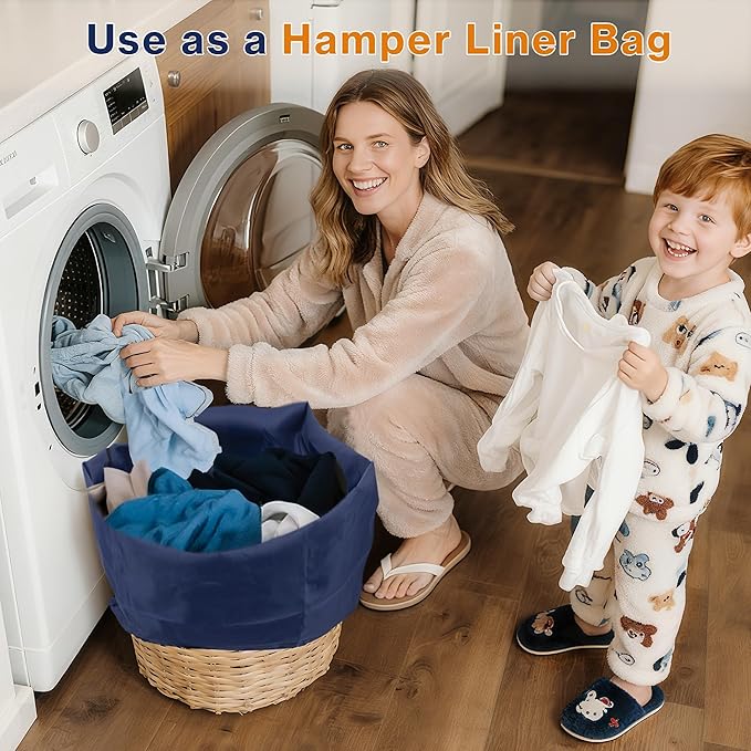 2-Pack Backpack Laundry Bags, Heavy Duty Laundry Bag Backpacks