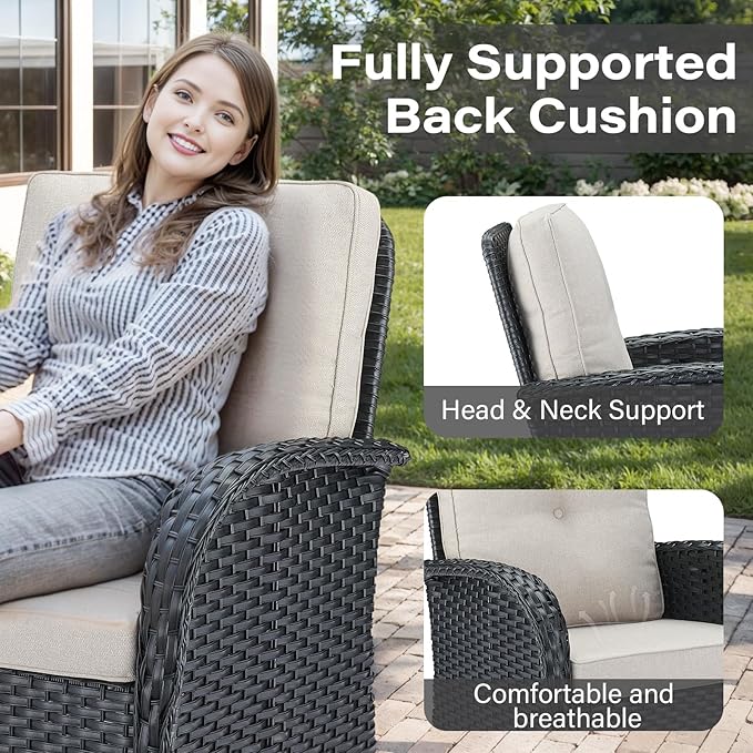 Belord 7 Piece Wicker Patio Furniture Set