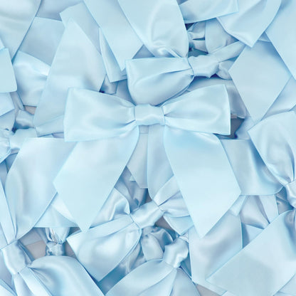 AIMUDI Blue Bows for Baby Shower 4.5" Pre-Tied Baby Blue Bows with Twist Ties Light Blue Ribbon Bows for Crafts Premade Bows for Gift Wrap Christmas Tree Wedding Decor Gender Reveal Party - 36 PCs