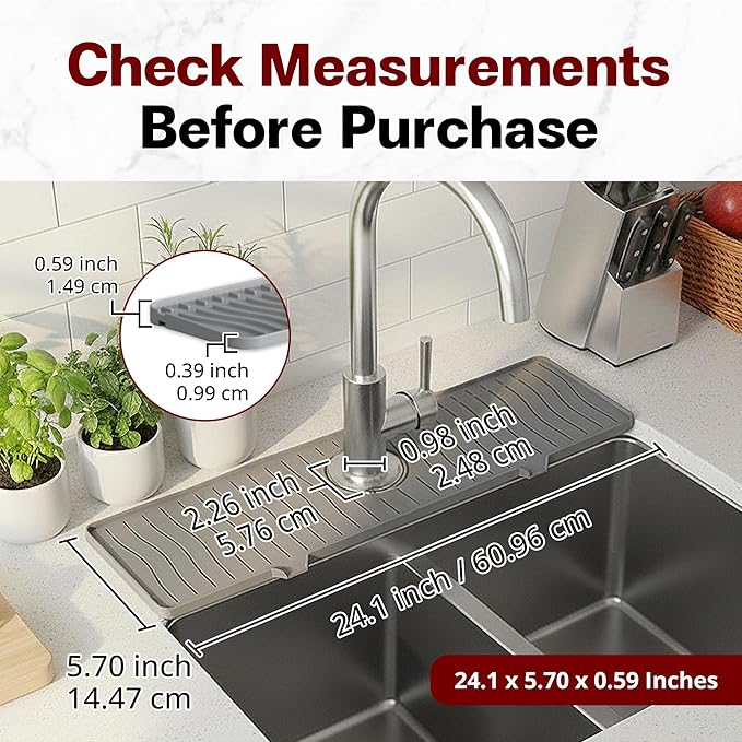 ODRAGO Silicone Kitchen Sink Splash Guard