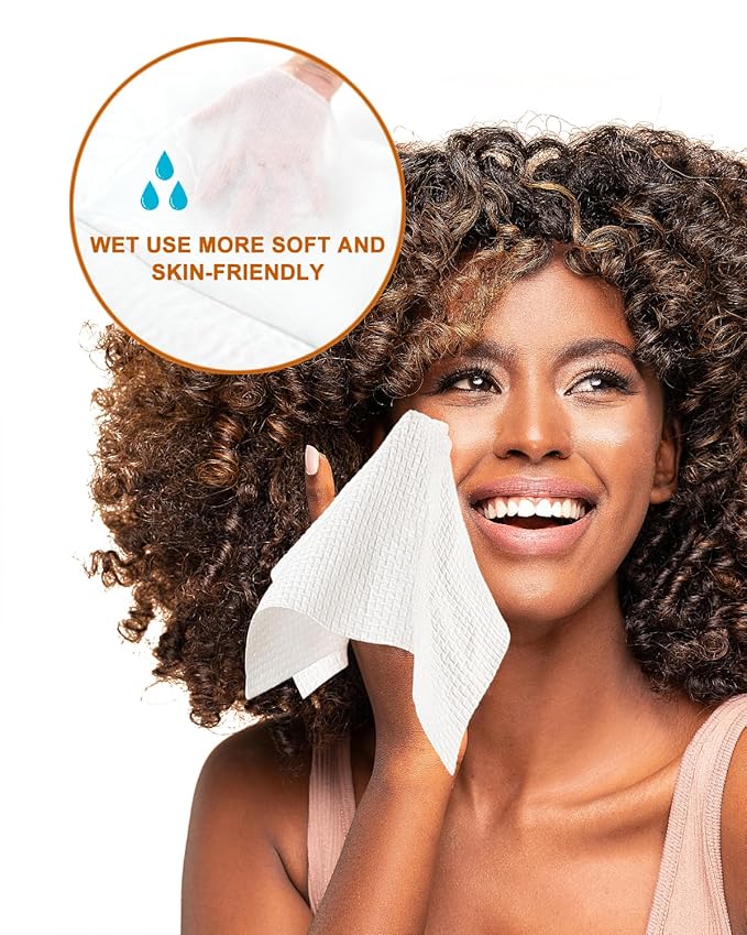 Face Towels, Facial Towels, 100 Ct Disposable Face Towel, 9.8"X9.8"Face Cloths