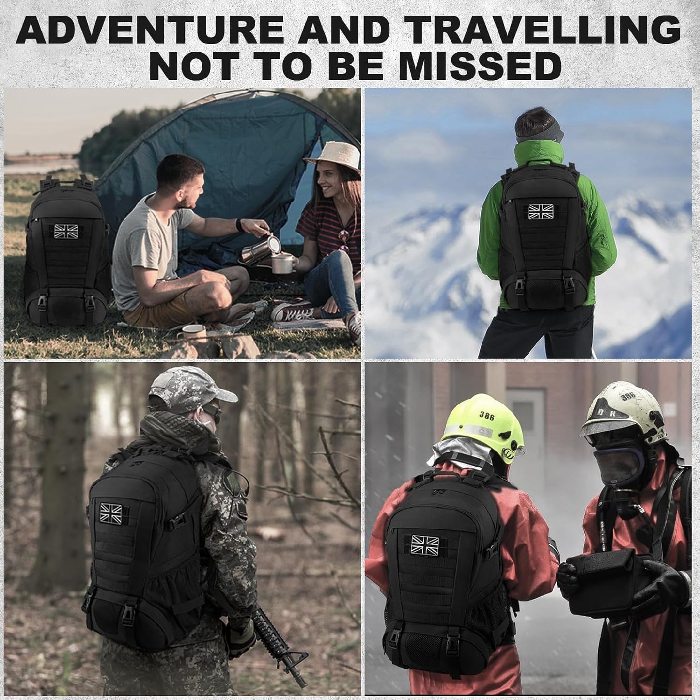 Jueachy Military Tactical Backpack 30L Army Assult Camouflage Hunting Rucksack Molle Waterproof 3 Day Large Rucking Backpack for Outdoor Sports Trekking Hiking Travel Camping