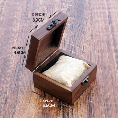 LONMAIX Walnut Wood Box for Crafts, Jewelry Box and watch box Wooden Keepsake Box Gift (Walnut)