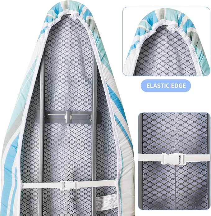 BNDX Ironing Board Cover, Stain Resistant & Durable Scorch, 2 Click Buckles