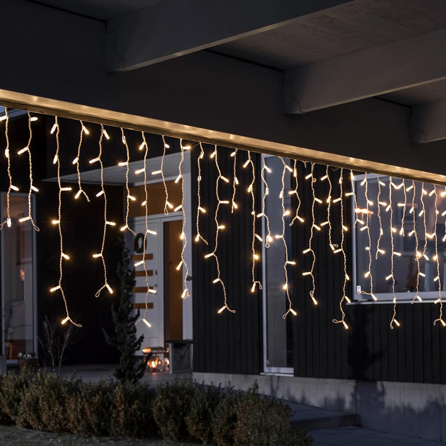 FGDECORJOIE Icicle Lights for Outdoor with White Wire 150 Count Incandescent 10 Feet Length Indoor/Outdoor, Patriotic Christmas Party Festival Bar
