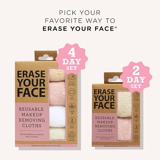 ERASE YOUR FACE Reusable Makeup Remover Cloths
