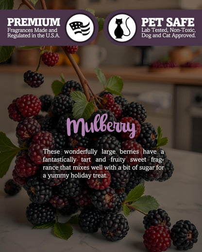 Mulberry Natural 3 Wick Candle, Essential Fragrance Oils, 100% Soy, Phthalate & Paraben Free, Clean Burning, 14.5 Oz.