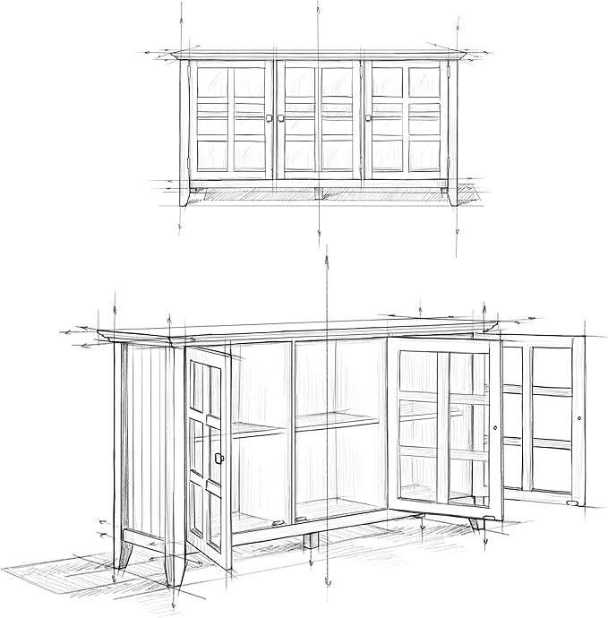 SIMPLIHOME Acadian Storage Cabinet