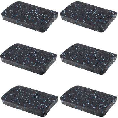 BestXD Heavy Duty Treadmill Mat Pads - 6 PCS 0.55" Ultra-Dense Rubber Anti-Vibration Pads - Professional Grade Floor Protection for Large Machines and High-Impact Use