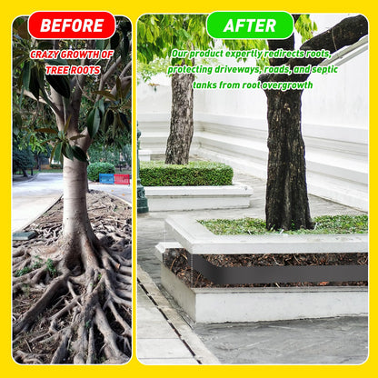 Landical 120 ft Grass Weed Barrier Landscape Edging 10 Inch Depth Flexible Border Roll Lawn Landscape Garden Edging Bamboo Tree Root Barrier for Sidewalk Backyard Driveway Path