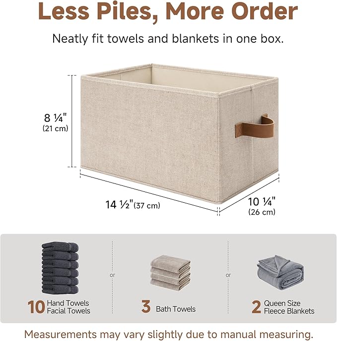 StorageWorks Shelf Baskets for Organization, Linen Closet Organizers and