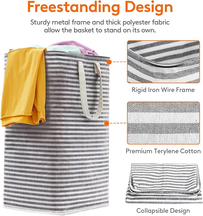 Lifewit 1 Pack Laundry Hamper Large Collapsible Laundry Baskets, Freestanding