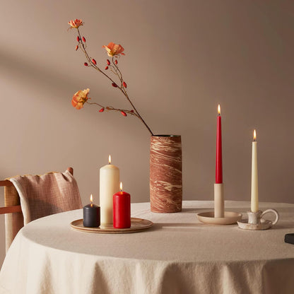 Bolsius Pillar Candles - White - 4-Pack - 4.7″ × 2.4″ - Decorative Household Candles - Long Burning Time of 33 Hours - Unscented - Includes Natural Vegan Wax - Without Palm Oil