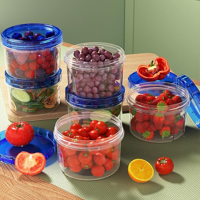 Freezer Storage Containers, Airtight Plastic Food Storage Containers