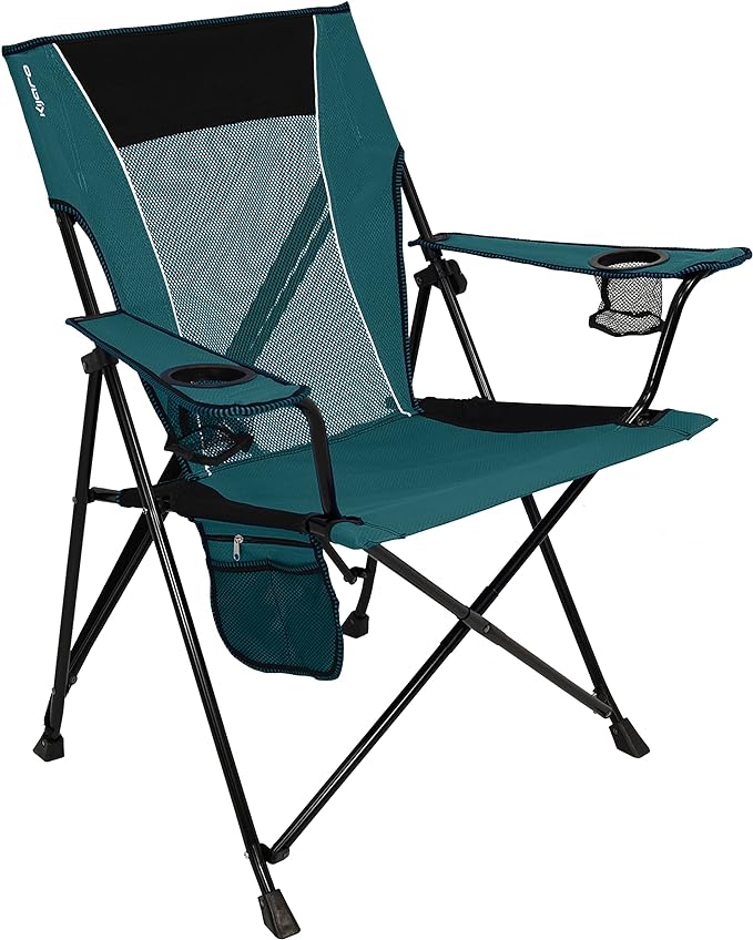 Kijaro Dual Lock Portable Camping Chairs - Enjoy the Outdoors with a Versatile Folding Chair, Sports, Outdoor & Lawn - Dual Lock Feature – Cayman Blue Iguana