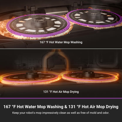 Eureka E20 Plus Robot Vacuum and Mop Combo, Robot Vacuum Cleaner with Bagless Self Emptying Station, 45-Day Capacity 8000Pa Suction and Anti Hair-Tangling Brush App Control LiDAR Navigation