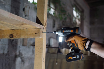 WORX WX291 Cordless Impact Driver with 2.0 Ah Battery, Black, 18V (20V Max)