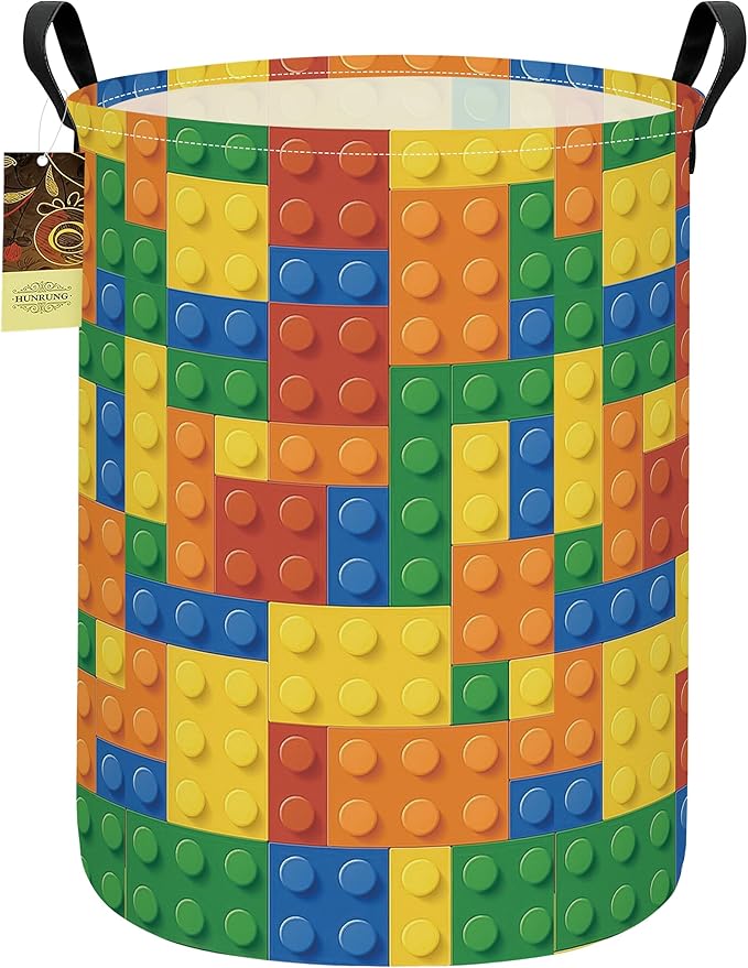 HUNRUNG Laundry Hamper, Large Canvas Fabric Lightweight Storage Basket Toy