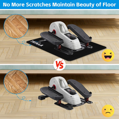 Non-Slip Workout Mat for Under Desk Elliptical Machine, Mats for Exercise Equipment, Suitable for Electric Seated Foot Pedal Exerciser, Enhanced Stability & Floor Protection