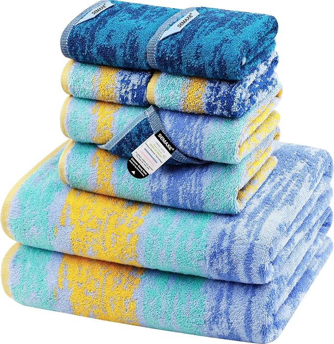 SEMAXE Bath Towel Set of 8 Include 2 Bath Towels, 2 Hand Towels, 4 Washcloths