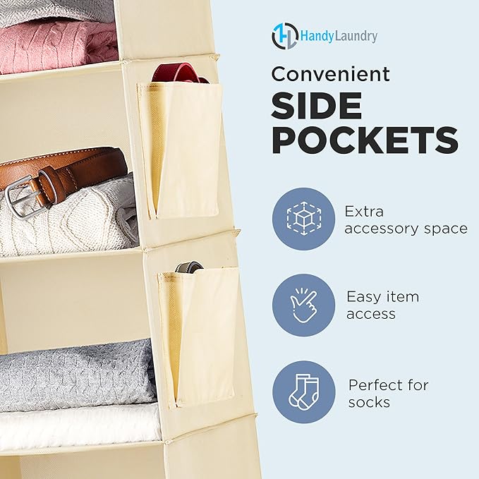 Handy Laundry Hanging Closet Organizer