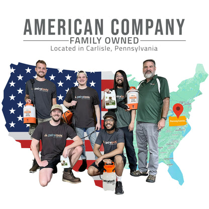 Petratools 1 Gallon Pump Sprayer – HD101 Garden Sprayer for Weeds, Lawn Care & Pesticides – 52” Long Hose, 2 Nozzles & Easy Carry Handle – Durable & Lightweight