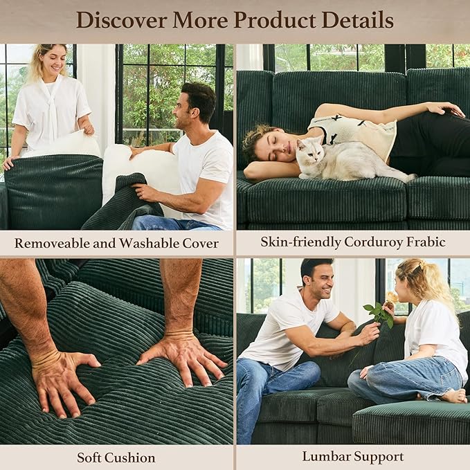 Belffin 114.2" 8 Seats Modular Sectional Sofa