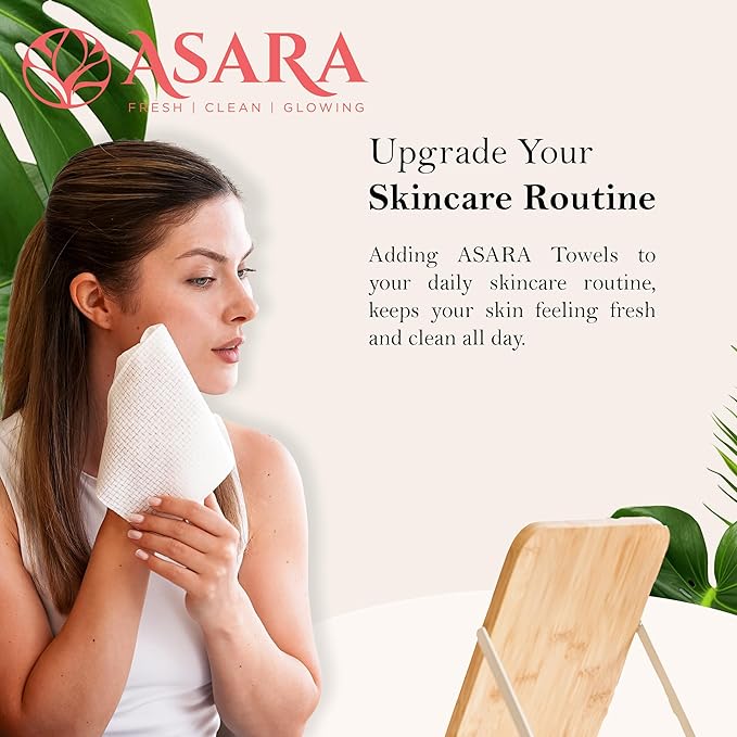 Clean Face Towels Disposable XL Facial Wipes | Add Water As a Makeup Remover |