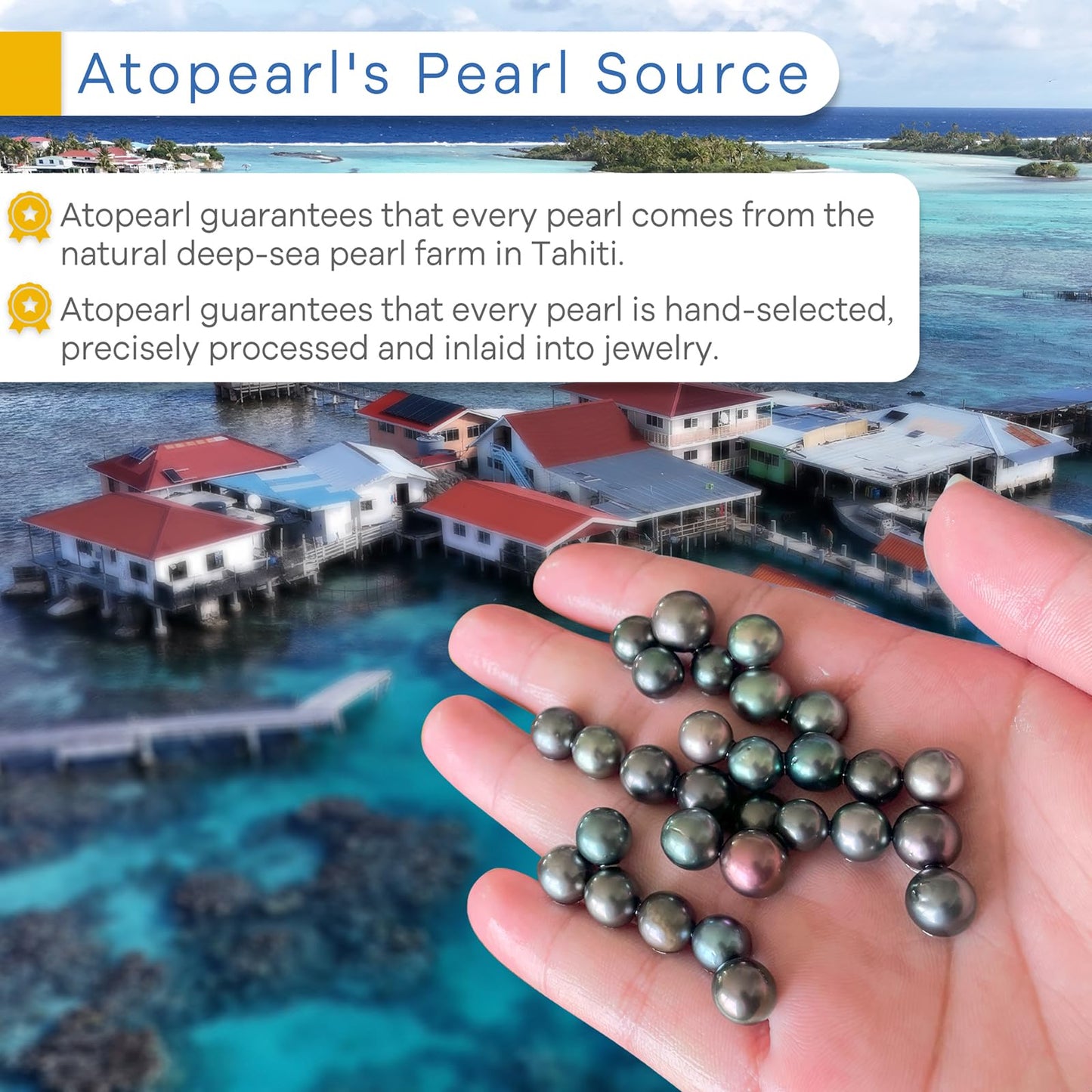 Atopearl Gift for Mom Black Pearl Necklaces for Women Wife 7-8mm AAAA Tahitian Cross Pendant Jewelry Chain Valentine's day gift for her Wedding Birthday Anniversary Christmas