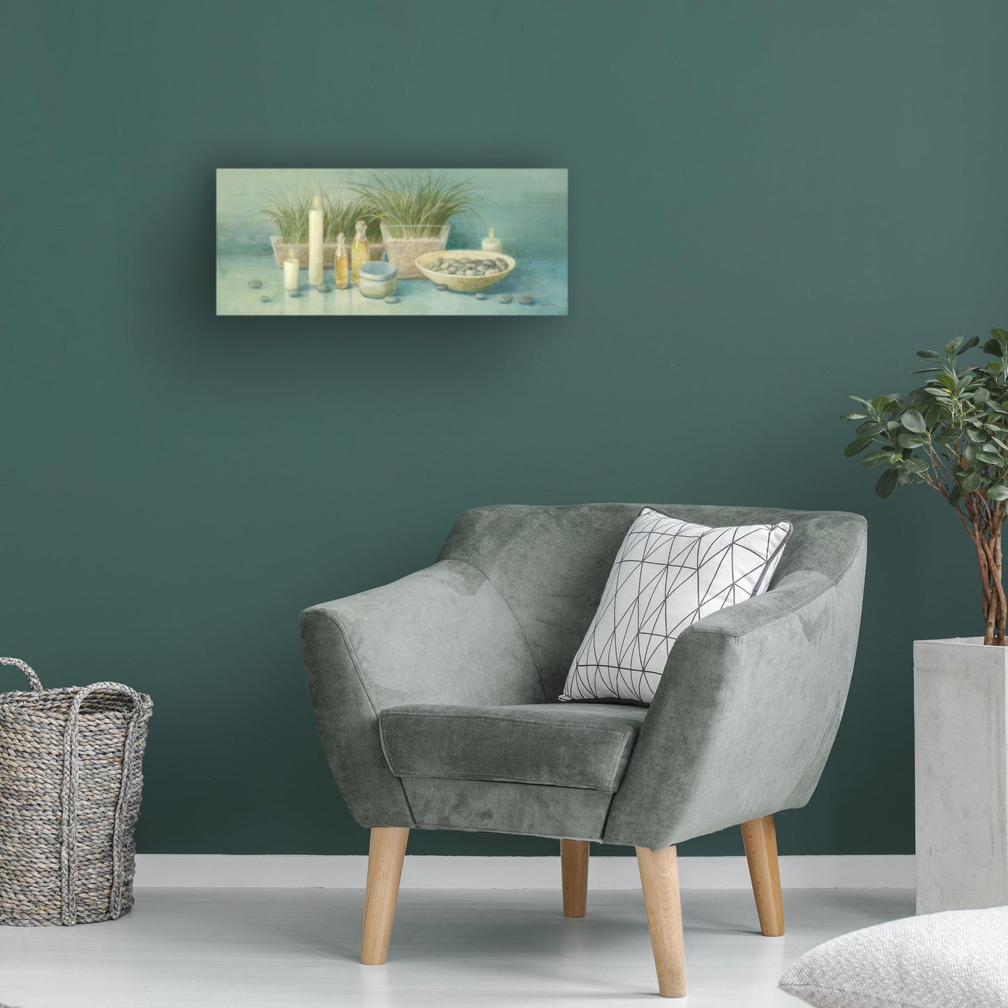 Trademark Fine Art Canvas Wall Art - Danhui Nai 'Tranquil Spa I' Wall Art for Living Room, Bedroom, or Office Décor