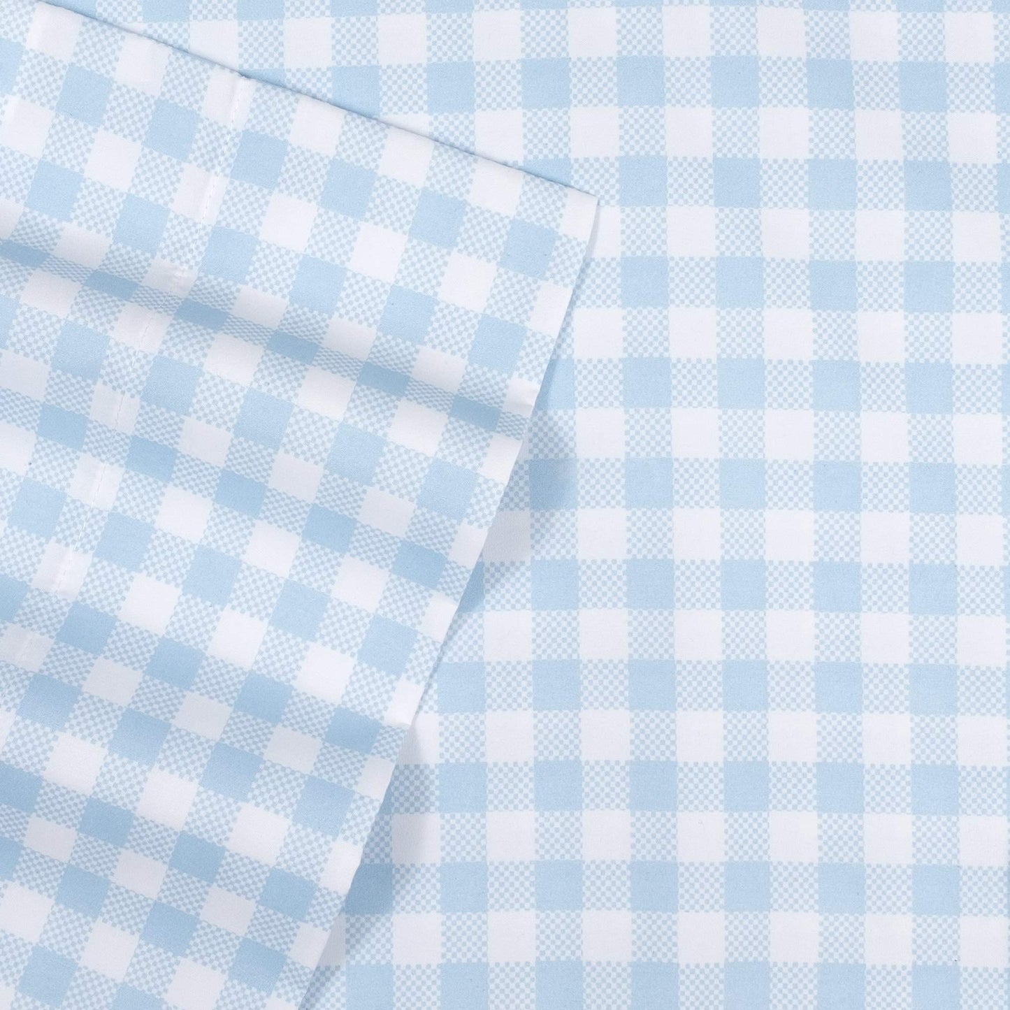 1500 Supreme Kids Bed Sheet Collection - Fun Colorful and Comfortable Boys and Girls Toddler Sheet Sets - Deep Pocket Wrinkle Free Soft and Cozy Bedding - Twin XL, Blue Gingham