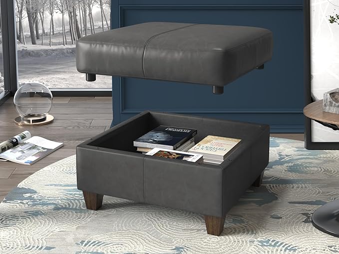 EASE MOOSE Faux Leather Square Ottoman Module
