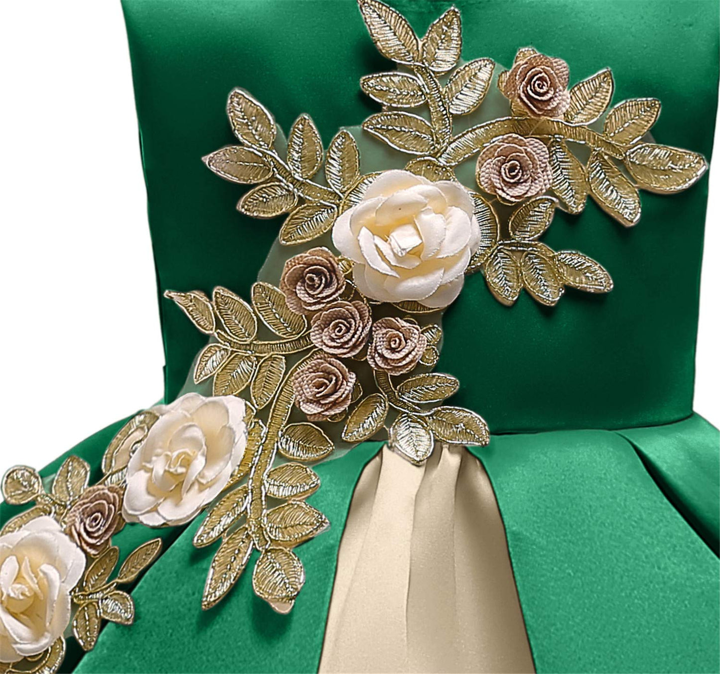 Pageant Dresses for Girls Party Kids Tea Knee Length Vintage Halloween Performance Prom Dresses 8T 8 Years (Green,140)