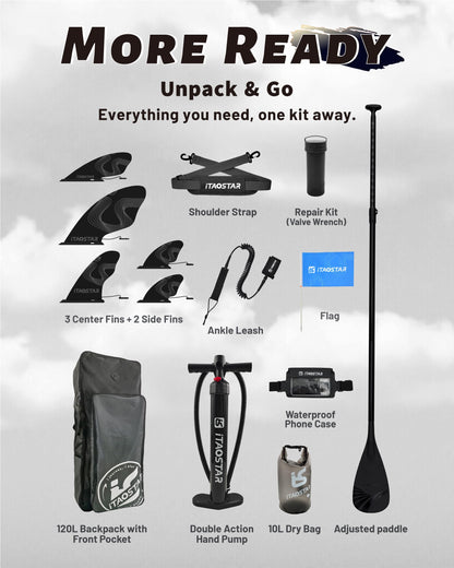 iTAOSTAR N26A 35" Extra Wide Inflatable Stand Up Paddle Board - The Ultimate Stable Inflatable SUP Board for Yoga & Fishing, Full Kit Included