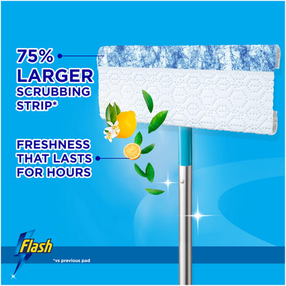 Flash Speedmop Wet Floor Cleaning Wipes, 48 Cloths (24x2), Antibac Lemon Multi-Surface, Trap & Lock Daily Dirt, Grease & Grime Without Getting Down On Your Knees