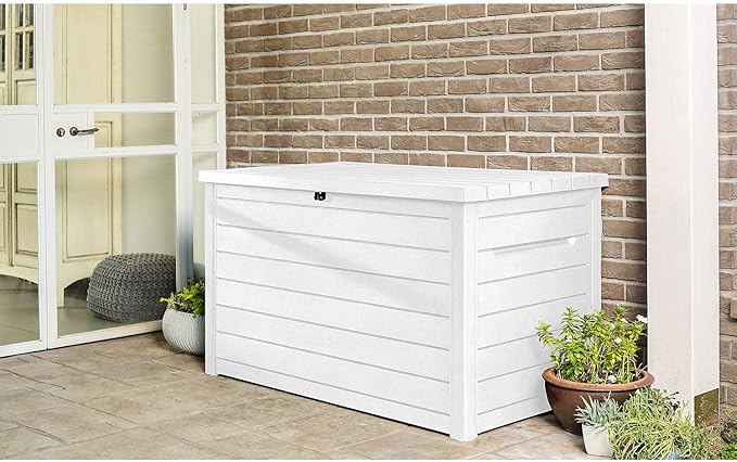 Keter XXL 230 Gallon Deck Storage Box Outdoor Patio Container ~ White