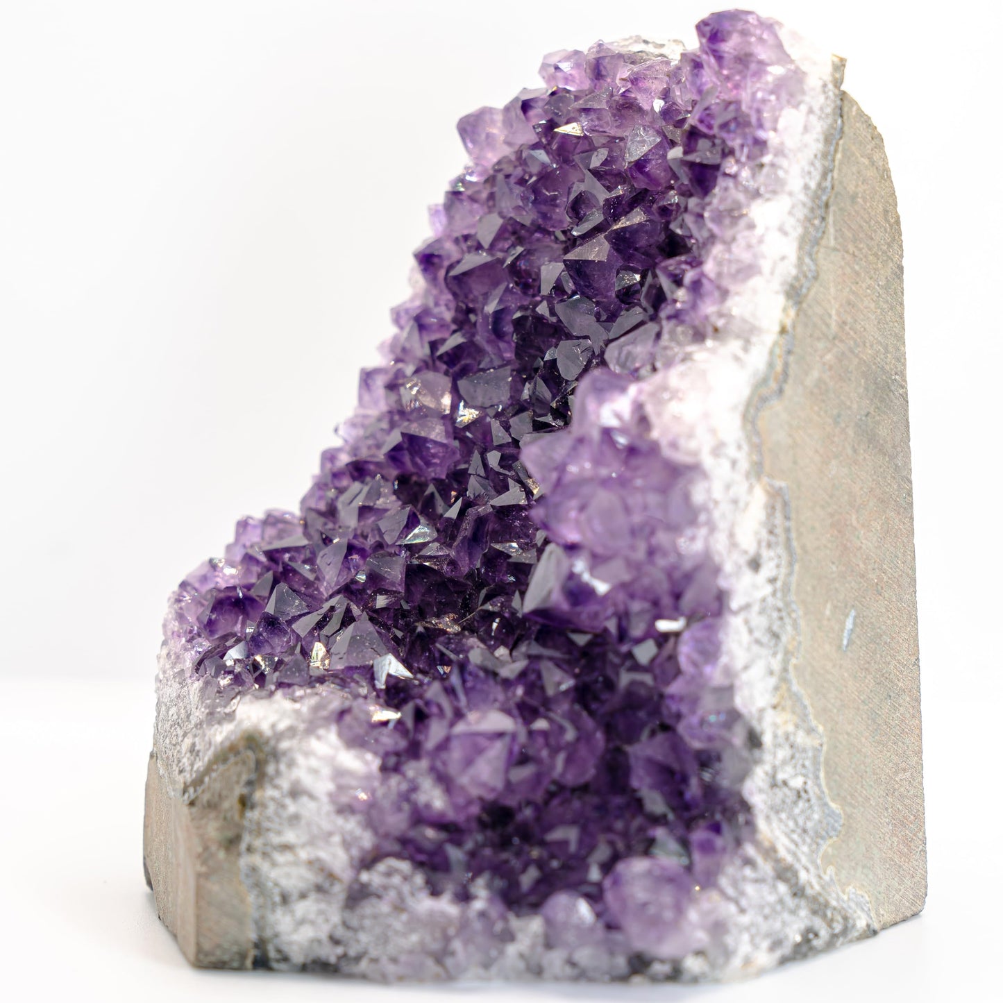EMPORION Natural Amethyst (4 lb to 5 lb) - 4.5" to 9" Height - Crystal Clusters Stone from Uruguay Raw Geode Quartz - Deep Purple Color