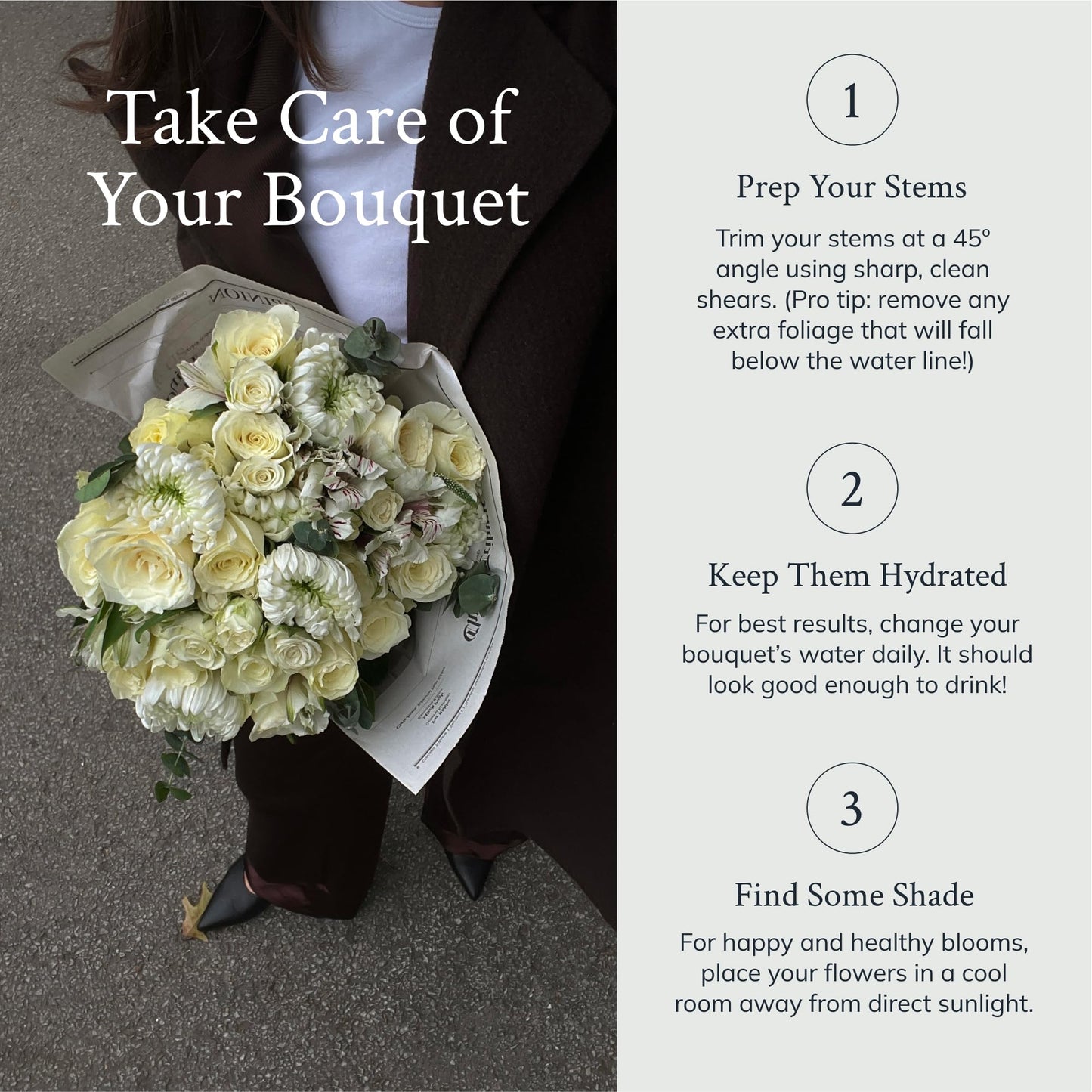 UrbanStems – The Dove Bouquet (No Vase) – Fresh Flowers for Delivery – Gift for Birthday, Thank You, Sympathy, Thinking of You, Friendship