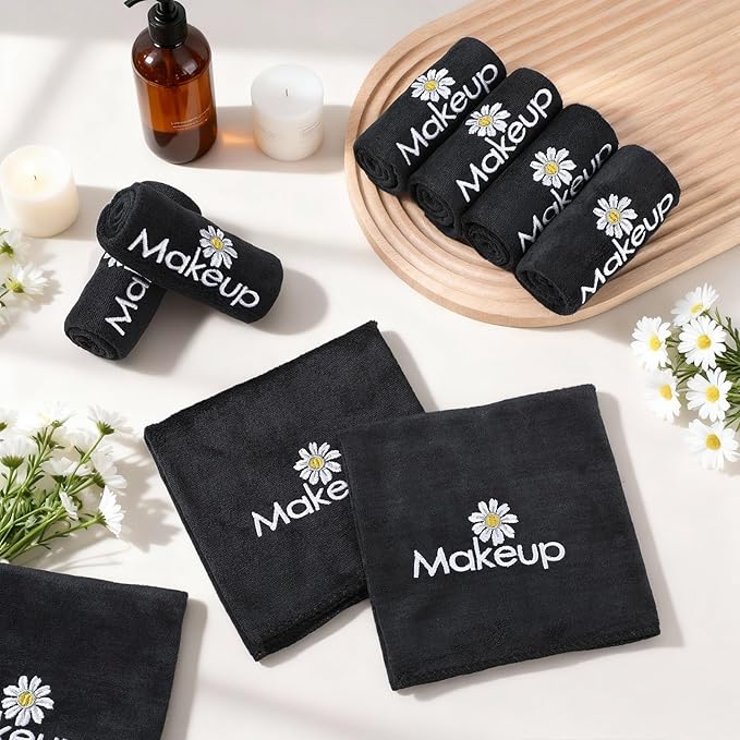 Shimeyao 20 Pack Makeup Towels Black Makeup Washcloths