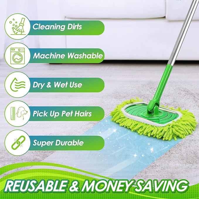JEHONN Reusable Microfiber Mop Pads Compatible