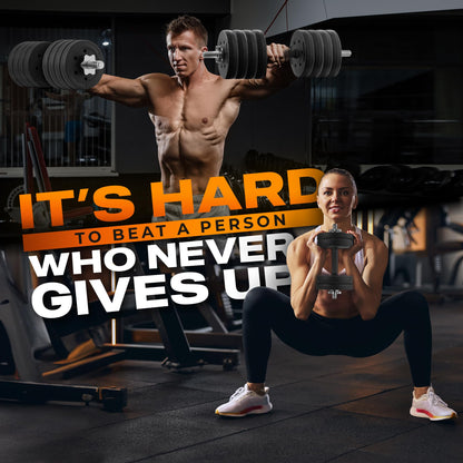 Yes4All Pair of Threaded Dumbbell Handles 14/16/18/24 inch, Chrome/Rubber Grip, Fit 1” Plates, Weight Bar Connector
