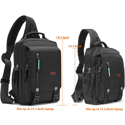 Nicgid Sling Bags, Chest Shoulder Backpacks Crossbody Purse Outdoor Chest Bag Travel Backpack for Men Women Hiking Camping Cycling