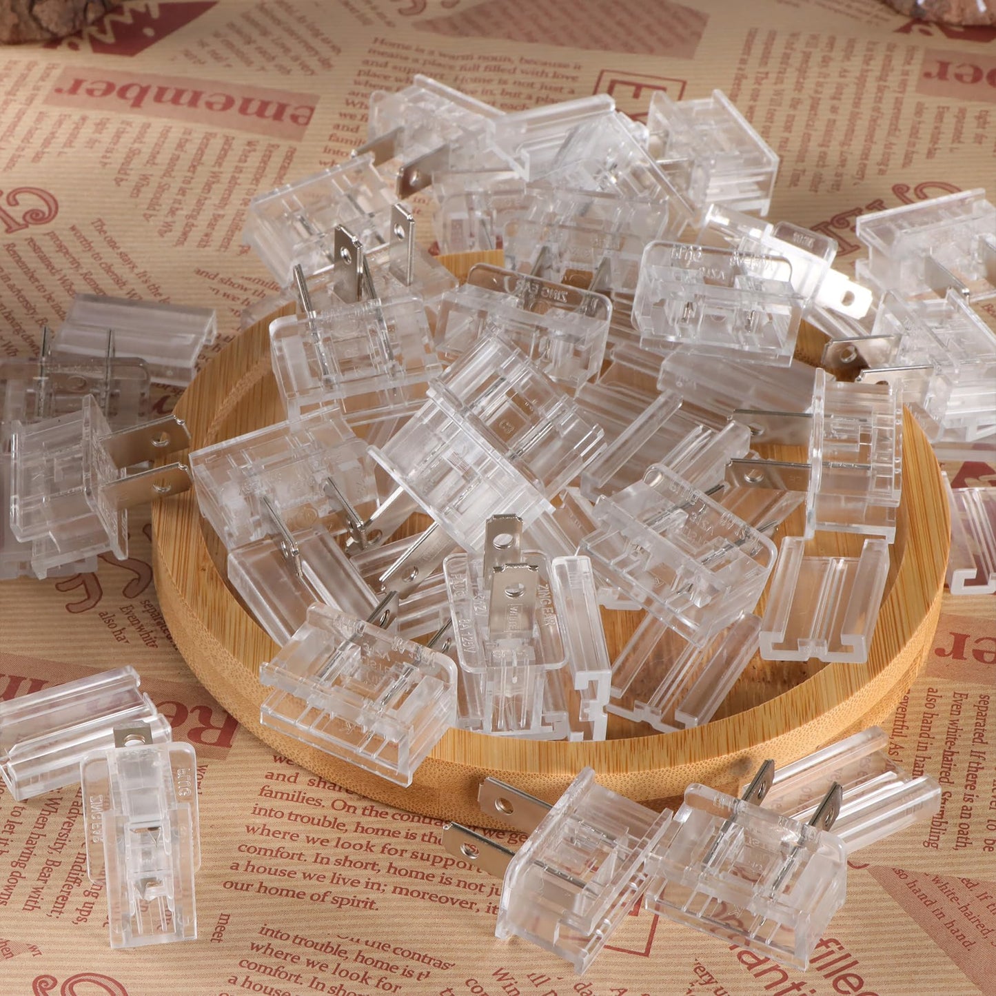 GFQHF SPT-1 26pcs Transparency Vampire Plugs - Zip Plugs Male and Female Plugs