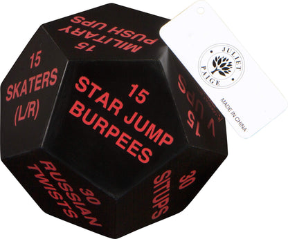 Exercise Dice - Fitness Workout Gear for Home Gym Equipment and Accessories, Personal Trainer Work Out Supplies for Adults