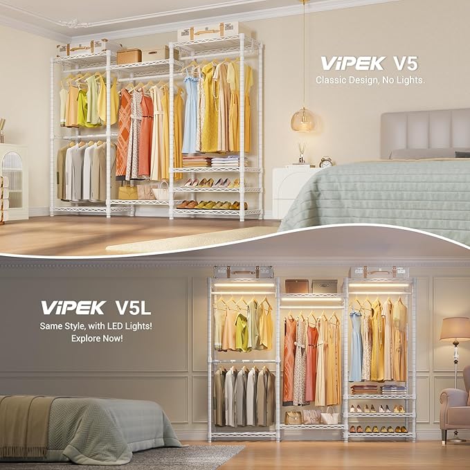 VIPEK V5 Portable Closet Wardrobe Heavy Duty Clothes Rack, Freestanding